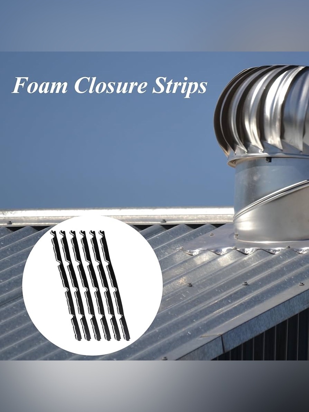 KACOMACO 9" Foam Closure Strips Self-Adhesive for Metal Corrugated Roofing Panel